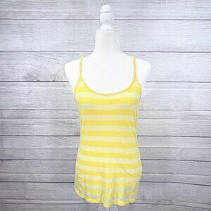 Nollie Tank | Yellow Striped | Racer Back | Size Large | Y2K | Lightweight